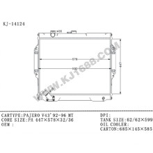 Radiador de automóvel de alta qualidade para Pajero V43′92-96 PA32 / Mt